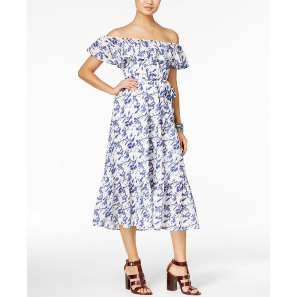 Grace Elements Olivia & Grace Cotton Off-The-Shoulder Midi Dress